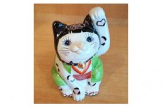 [№5784-0280]九谷LOVE招き猫「ゆっきー姫　7号」左手あげ
