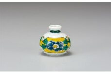 [№5784-0320]九谷焼　1.8号小つぼ花生・吉田屋牡丹