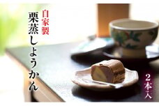 [№5784-0466]自家製栗蒸しようかん（2本入り）