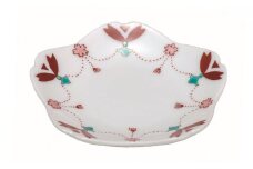 [№5784-0476]九谷焼　3号皿・さくら 瓔珞 5枚セット a01 民芸品 工芸品 焼き物 食器