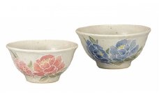 [№5784-0500]九谷焼　組飯碗・香華　相川志保（2個セット）