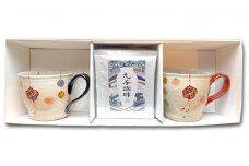 [№5784-0805]九谷珈琲と水引きマグカップ（虚空蔵窯）