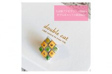 [№5784-1261]九谷焼アクセサリー＋Bijoux（ひし形ピンバッジ）