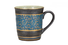 [№5784-1028]九谷焼　 マグカップ　金唐草　a04