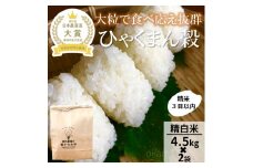 [№5784-1329]【令和7年産】【日本農業賞大賞】ひゃくまん穀9kg(4.5kg×2袋)精白米 能美市 お米 米