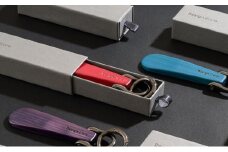 [№5784-7320]THE EASTON 木製キーホルダー 山中塗 靴べらタイプ マグネット付 能美市 パープル