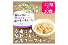 玄米パックごはん 林さんちの女王さまミルキークイーン20食セット【1602024】