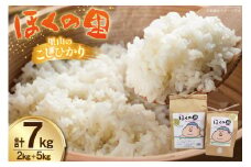 米 里山のこしひかり ほくの里 7kg (2kg 5kg 各1袋) [JA石川かほく 石川県 津幡町 28ab0021] お米 白米 ご飯 ごはん コメ こめ 小分け 家庭用 コシヒカリ おこめ 精米