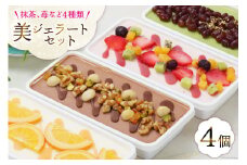 アイス 美・ジェラートギフトセット 500ml×4個 [アーリオ・オーリオ 石川県 津幡町 28ae0002] アイスクリーム ジェラート スイーツ デザート 詰め合わせ セット バニラ オレンジ チョコ ナッツ 苺 抹茶 小豆 大納言