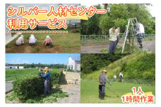 シルバー人材センター利用サービス（１人・１時間作業） [シルバー人材センター 石川県 志賀町 AT4104] 作業 除草 枝切り ゴミ捨て