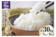 【6回 米 定期便】【令和6年産】米 ひゃくまん穀 5kg×6回 総計30kg [トミヨの里 石川県 志賀町 CB4030] お米 ひゃくまんごく うるち米 おこめ こめ コメ 精米 白米 ご飯 ごはん ゴハン
