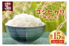 米 定期便 令和7年度産 3回 コシヒカリ 精米 5kg 計15kg [YUファーム 石川県 志賀町 CL5002] ご飯 お米 コメ 白米 こしひかり 能登 おこめ こめ 定期