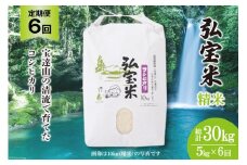 米 定期便 コシヒカリ「弘宝米」 精米 5kg ×6回 総計 30kg [中西農場 石川県 宝達志水町 38600986] お米 白米 こしひかり 美味しい 農家 直送 6ヶ月 30キロ 5キロ 石川 能登