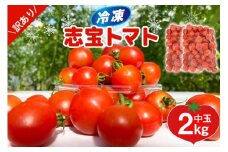 訳あり 野菜 トマト 冷凍志宝トマト（シンディスイート）中玉 2kg [モアショップヤマモト 石川県 宝達志水町 38601220] とまと 中玉 不揃い 規格外 2キロ わけあり 訳アリ 家庭用 やさい tomato