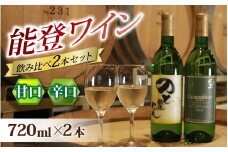 【先行予約】甘口と辛口の飲み比べ！ 能登ワイン白２本セット【年末年始より順次発送】｜ワイン わいん 赤 白 ロゼ ぶどう ブドウ 葡萄 熟成 牡蠣 かき カキ 能登 奥能登 能登半島 テロワール  畑