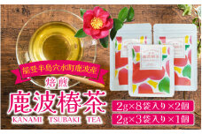 お子様から大人まですっきり飲みやすい！ 　穴水町産　鹿波（KANAMI）椿茶ティーパックセット