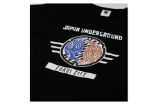 福井市　マンホールTシャツ　黒　XLサイズ【Tシャツ 黒 フェニックス XL】[A-101009]
