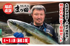 【先行予約】大将におまかせ！朝どれサクどり鮮魚4～5人前 【4月～10月発送】[B-007013]
