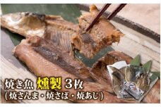 【燻製】丸ごと骨まで食べられる焼き魚 計3枚（3枚セット×1種） [A-088001_03]