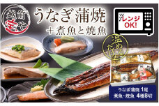 煮魚 焼魚 4種8切+うなぎ蒲焼1尾 セット [A-088009]