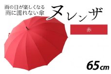 ヌレンザ 雨傘(親骨65㎝)　赤  [L-035002_05]