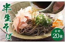 ヤマサ製麺 半生そば 20食（越前そば8食+永平寺そば12食） [A-120010]