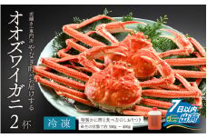 蟹好きにおすすめ！老舗カニ専門店の冷凍「オオズワイガニ」2杯 [A-085042] / 姿 かに 茹でがに ボイル 大ズワイ ずわいがに 冷凍