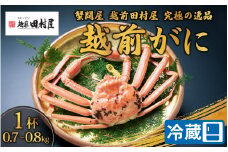 【先行予約】【蟹問屋 越前田村屋 究極の逸品】越前がに（ズワイ）0.7-0.8kg 1杯 [H-029002]