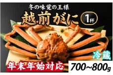 【12月26日受付分まで年内配送】[先行予約] 冬の王者！茹で越前がに700-800g　１杯【年末年始対応】 [J-065040] /  かに 蟹 ずわい ズワイ 茹でがに【年内発送 年内お届け】