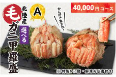 【訳あり】蟹好き集まれ！選べる北陸産 毛ガニ 甲羅盛Aセット【40,000円コース】 [D-096008_01] / カニ 蟹 かに ケガニ 毛蟹 毛がに 雌 ゆで 茹で 茹でがに ボイル 甲羅盛 甲羅盛り かに酢 手軽 国産 冷凍 甲羅蟹 甲羅がに ワケアリ 訳アリ