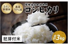 令和6年産 ふくい東郷米 特別栽培米 農薬70％減 コシヒカリ 3kg【胚芽付米】[A-020018_03]