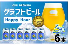 OUR BREWING クラフトビール【Hoppy Hour】6本セット【金賞受賞 クラフトビール コールドIPA ゴールデン ラガー  福井県産六条大麦麦芽 お歳暮 お中元 父の日 正月 バレンタインデー】 [A-156004] 