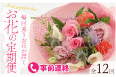 お花で季節を楽しもう！毎回違うお花が届く「お花の定期便」 [M-159003] / 花 アレンジメント ブーケ 花束 ギフト お誕生日 植物 季節 生花 おまかせ アレンジ プレゼント 贈答 贈り物 祝い インテリア