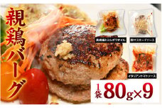 親鶏の旨みたっぷり　やきとりバーグ【 鶏肉 親鶏 ひね鶏 塩 醤油 ガリペパ ご当地 グルメ B級 名物 焼き鳥 炭火焼 冷凍】 [A-153001]