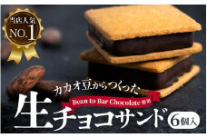 【山奥チョコレート 日和】 生チョコサンド 6個入 [A-026008] / 老舗 焼菓子 焼き菓子 洋菓子 デザート スイーツ クッキー カカオ 詰合せ 詰め合わせ チョコ チョコレート お菓子 菓子 クッキーサンド チョコ菓子 バレンタイン ホワイトデー