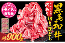 【トライアル返礼品】訳あり・不揃い 黒毛和牛 切り落とし肉 約900g [A-121006] / ギフト 肉 黒毛和牛 国産牛 肉ギフト 焼肉 母の日 プレゼント 牛肉 おせち 国産 送料無料 父の日