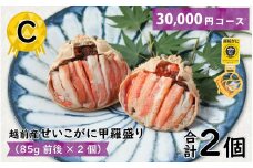 Ｃ　越前産せいこがに甲羅盛（85g前後 × 2個）合計2個 [C-096005_03]
