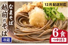 【先行予約 年末特集】越前のそば（なまそば）６食　そばつゆ付き [A-146001_sp] / 越前そば そば 蕎麦 ソバ 冷蔵 送料無料
