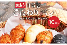 [068-a001] 【訳あり】 手作りこだわりパン お任せ10個セット【おまかせ 自家製 冷凍 オリジナル 朝食 おやつ お取り寄せ グルメ】