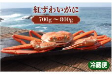 [076-d001] 紅ずわい蟹 × 1杯（茹で前重量：700g〜800g）【2024年11月～2025年4月下旬にて順次発送予定】【お届けできない時期：12月上旬〜翌年1月上旬】【紅ズワイガニ カニ かに 蟹】