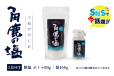 角鹿の塩  2点セット（粗塩）【敦賀 塩 しお 粗塩 天然塩 天日塩 釜炊き 調味料 ミネラル お中元 お歳暮 ギフト 贈り物 プレゼント】[080-b203] 