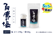 角鹿の塩  2点セット（塩）【敦賀 塩 しお 粗塩 天然塩 天日塩 釜炊き 調味料 ミネラル お中元 お歳暮 ギフト 贈り物 プレゼント】[080-b202] 