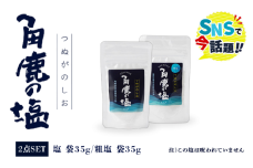 角鹿の塩  2点セット（塩×1・粗塩×1）【敦賀 塩 しお 粗塩 天然塩 天日塩 釜炊き 調味料 ミネラル お中元 お歳暮 ギフト 贈り物 プレゼント】[080-a007]