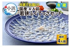 【着日指定可能】【冷蔵でお届け】 若狭ふぐ てっさセット 4人前   小浜市 / 若狭ふぐの宿 下亟 【配送不可地域：北海道・沖縄・離島】  [BFAF011] 