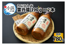 雲丹ひしお 390g×2本｜ヒルナンデス TV放送 魚醤 醤油 雲丹 うに ウニ ドレッシング サラダ 贈答 リピーター続出 ごはんのお供 濃厚 国産 調味料 刺身 パスタ 冷奴 焼き魚 つけ醤油 かけ醤油 お取り寄せ おかず おつまみ 送料無料 福井県小浜市 [BFAA065]