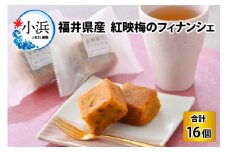 福井県産　紅映梅(べにさしうめ)のフィナンシェ　16個入 [BFAU001]