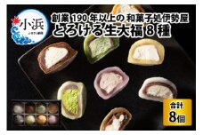 とろける生大福8種食べ比べセット  【配送不可地域：北海道・沖縄・離島】  [BFAX001] 