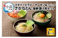 【先行予約】さかなどん　3種(マダイ・ヒラメ・サーモン)　海鮮漬け丼セット【2025年6月以降順次発送】 | 海鮮丼 海鮮 漬け 漬け丼 真鯛 平目 サーモン 海産物 海の幸 時短 魚丼  【配送不可地域：北海道・沖縄・離島】  [BFAA079] 