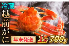 【先行予約/12月25日より順次発送】【年末希望】 越前がに 700ｇ×1杯 ズワイガニ ずわいがに ボイル 冷蔵 小浜市 / まるほ商店 【配送不可地域：北海道・沖縄・離島】[BFCS036]