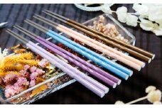 若狭塗箸　【食洗機対応】持ちやすい木彫り箸 アースカラー 5膳セット / 箸 はし 小浜市 / ヤマックス [BFCL011]